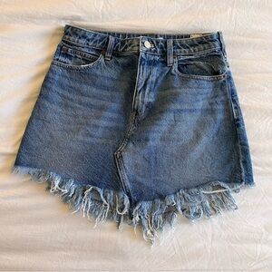 We The Free raw hem denim skirt